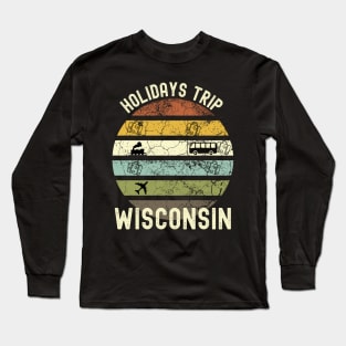 Holidays Trip To Wisconsin, Family Trip To Wisconsin, Road Trip to Wisconsin, Family Reunion in Wisconsin, Holidays in Wisconsin, Vacation Long Sleeve T-Shirt